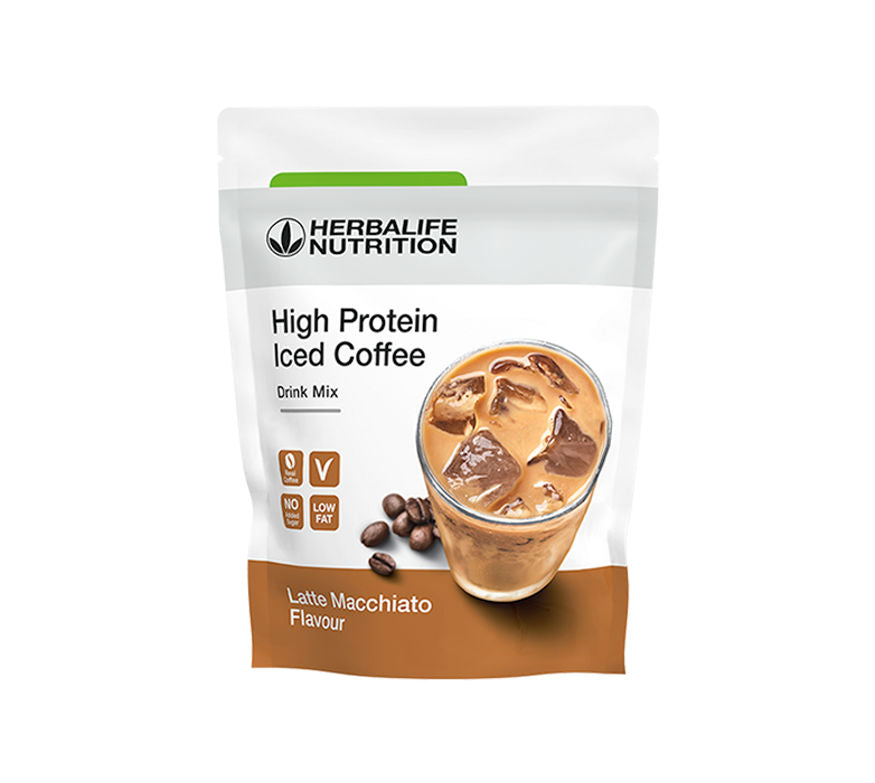 High Protein Iced Coffee Latte Macchiato, 14 Portionen