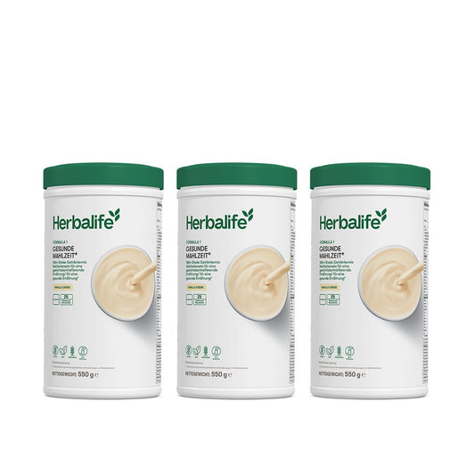 Herbalife Formula 1 Shake Dreierpack, 3 x 550 g: 3 x Formula 1 Gesunde Mahlzeit Shake, 550 g