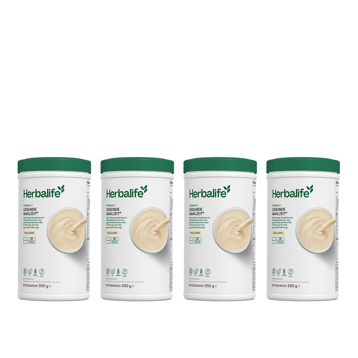 Herbalife Formula 1 Shake Viererpack, 4 x 550 g: 4 x Formula 1 Gesunde Mahlzeit Shake, 550 g