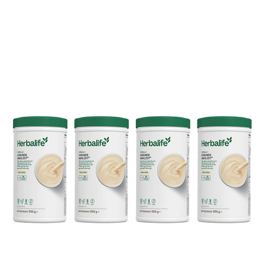 Herbalife Formula 1 Shake Viererpack, 4 x 550 g: 4 x Formula 1 Gesunde Mahlzeit Shake, 550 g