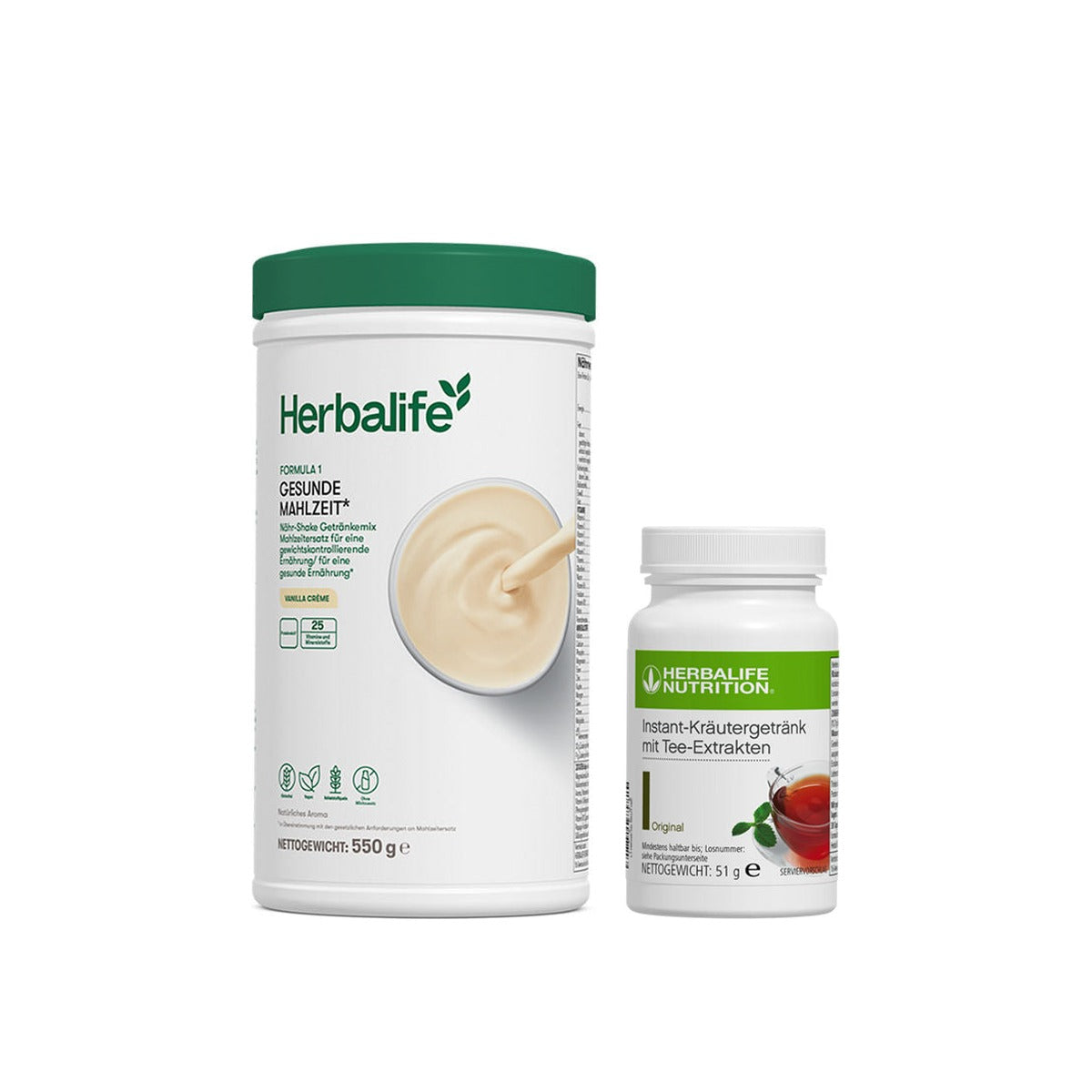 Herbalife Frühstückspaket Starter: Formula 1 Shake 550 g und Instant-Kräutergetränk mit Tee-Extrakten 51 g