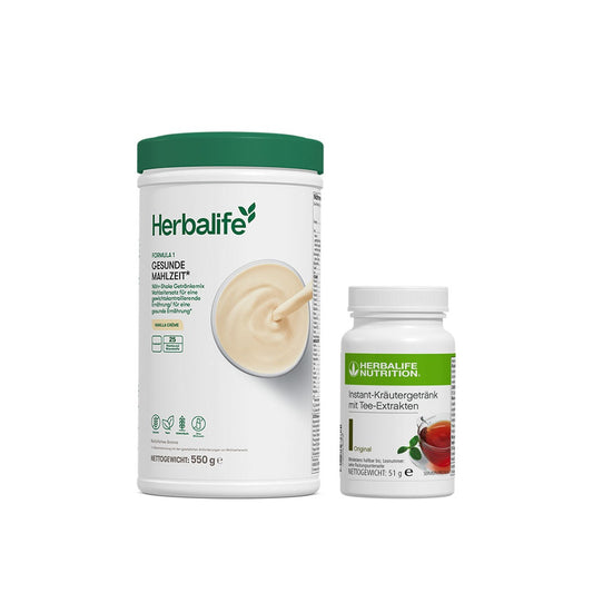 Herbalife Frühstückspaket Starter: Formula 1 Shake 550 g und Instant-Kräutergetränk mit Tee-Extrakten 51 g
